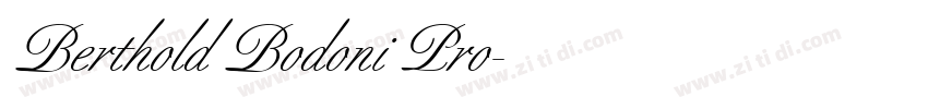 Berthold Bodoni Pro字体转换